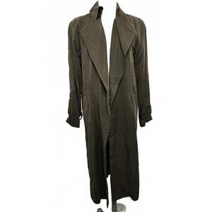 Aritzia Coat Babaton Lawson Small Open Trench Monterey Green Casual Relaxed Fit